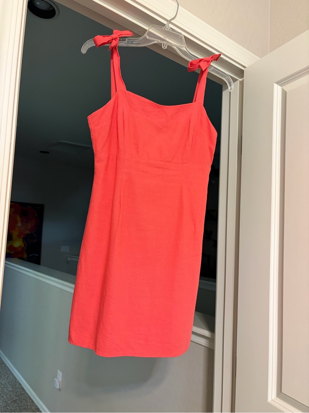 Le Lis Coral Tie-Shoulder Mini Dress